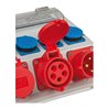 Wandverteiler 4/32 IP44 4x LS 230V/16 A, 1xLS 400V/16 A, 1xFI 40 A 4-polig 30mA