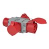 Kreuzverteiler CEE400V/32A 3fach Stecker CEE + 3x Steckdosen CEE