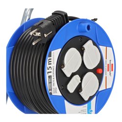 Garant Kompakt Kabeltrommel mit USB-Ladefunktion 15m H05VV-F3G1,5