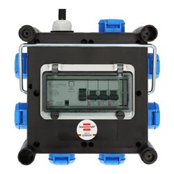 Kompakter Gummi-Stromverteiler BSV 3 FI/16-7 IP44 2m H07RN-F5G2.5