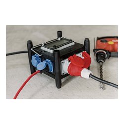 Kompakter Gummi-Stromverteiler BSV 3 FI/16 2 IP44 2m H07RN-F 5G2.5 - 2xCEE16A, 5x230V