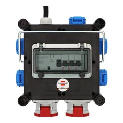 Kompakter Gummi-Stromverteiler BSV 3 FI/16 2 IP44 2m H07RN-F 5G2.5 - 2xCEE16A, 5x230V