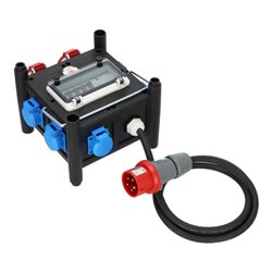 Kompakter Gummi-Stromverteiler BSV 3 FI/16 2 IP44 2m H07RN-F 5G2.5 - 2xCEE16A, 5x230V