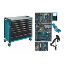 HAZET Werkstattwagen Assistent 179NXXL-7/342 Schubladen, flach: 5 x 81 x 870 x 398 mm Schubladen, hoch: 2 x 166 x 870 x 398 mm A