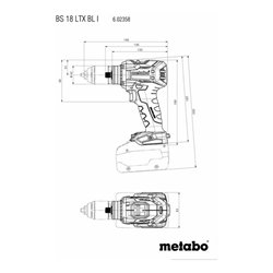 Metabo Akku-Bohrschrauber BS 18 LTX BL I metaBOX 145 L 18V 2x5.2Ah Li-Power + ASC 55