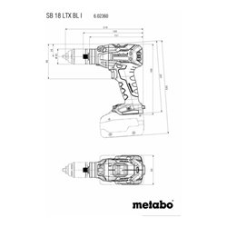 Metabo Akku-Schlagbohrschrauber SB 18 LTX BL I metaBOX 145 L 18V 2x5.2Ah Li-Power + ASC 55