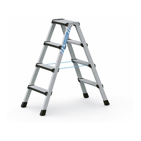 ZARGES Stufen-Stehleiter, beidseitig begehbar, gepolsterte Stufenvorderkante