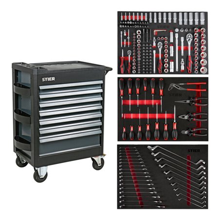 STIER Werkstattwagen Premium bestückt 223-teilig