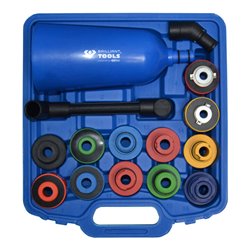 Brilliant Tools MASTER Öl-Einfülltrichter-Satz mit drehbarem Winkelarm, 15-tlg