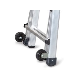 Euroline Alu-Vario-Klappleiter mit Rollen für ein Außenteil Nr. 31621