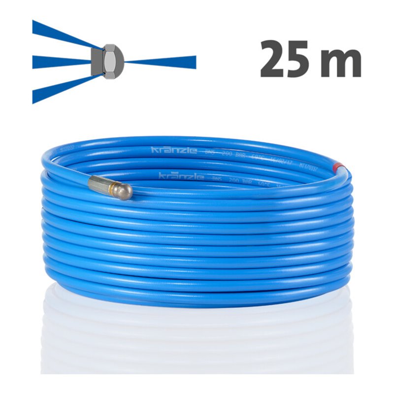 Kränzle Rohrreinigungsschlauch 25m mit Frontbohrung (D12)