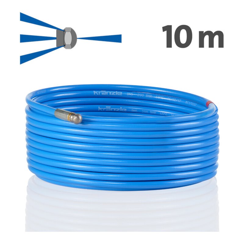 Kränzle Rohrreinigungsschlauch 10m mit Frontbohrung (D12)
