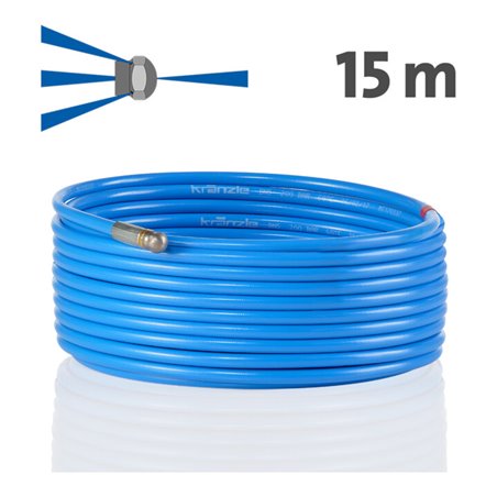 Kränzle Rohrreinigungsschlauch 15m mit Frontbohrung (D12)