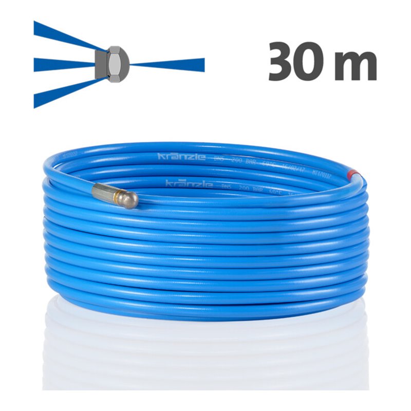 Kränzle Rohrreinigungsschlauch 30m mit Frontbohrung (D12)