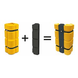 Moravia Verlängerungselement f/Säulenschutz,  aus Kunststoff, schwarz