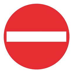 Moravia Warnaufsteller rot EINFAHRT GESPERRT