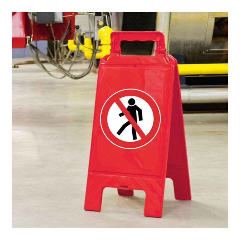 Moravia Warnaufsteller rot FUßGÄNGER VERBOTEN