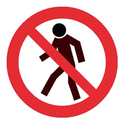 Moravia Warnaufsteller rot FUßGÄNGER VERBOTEN