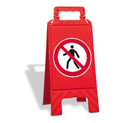 Moravia Warnaufsteller rot FUßGÄNGER VERBOTEN