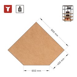 STIER Eck-Fachbodenregal Fachlast 250kg HxBxT 1800x900x450 mm