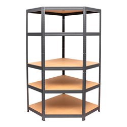 STIER Eck-Fachbodenregal Fachlast 250kg HxBxT 1800x900x450 mm