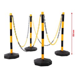 KS Tools Absperrpfosten-Satz mit Kette, 13-tlg.