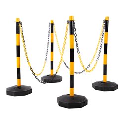 KS Tools Absperrpfosten-Satz mit Kette, 13-tlg.