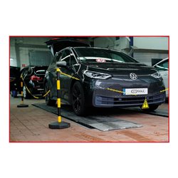 KS Tools Absperrpfosten-Satz mit Kette, 13-tlg.