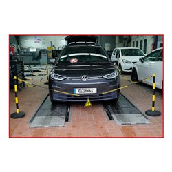 KS Tools Absperrpfosten-Satz mit Kette, 13-tlg.