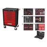 KS Tools Werkstattwagen ECOline mit 7 Schubladen und 598 Premium-Werkzeugen, schwarz-rot