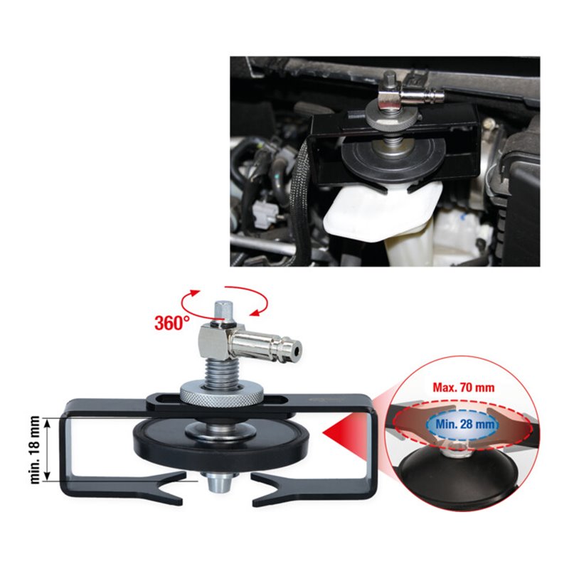 KS Tools Universal-Entlüfterstutzen-Adapter, verstellbar