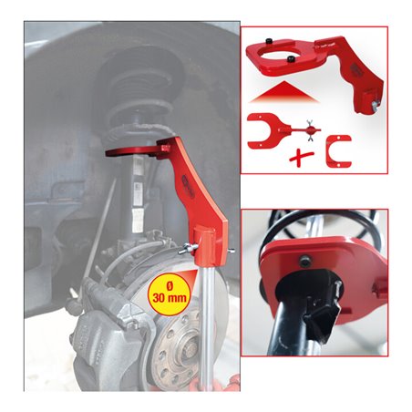 KS Tools McPherson Federbeinstütze für Getriebeheber, 4-tlg.