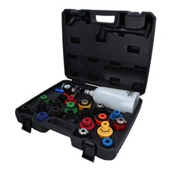 KS Tools MASTER Öl-Einfülltrichter-Satz mit drehbarem Winkelarm, 24-tlg.