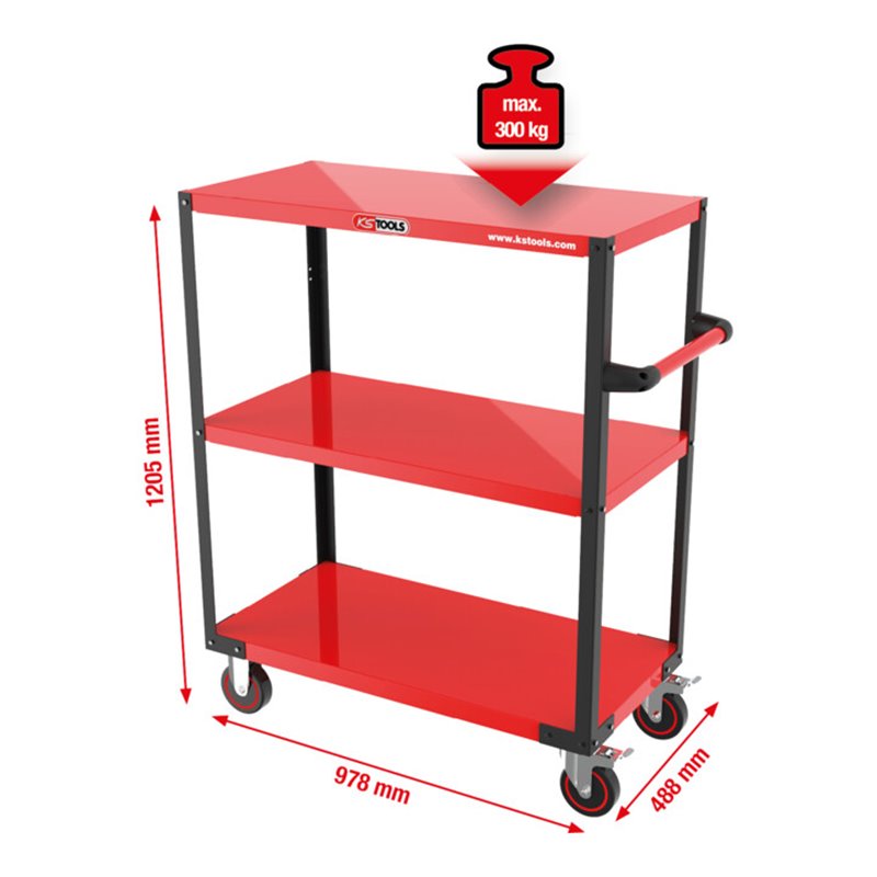 KS Tools Werkstatt-Servicewagen, H1050xB978xT488 mm