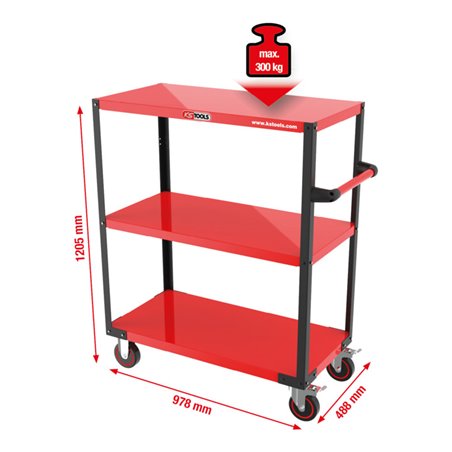 KS Tools Werkstatt-Servicewagen, H1050xB978xT488 mm