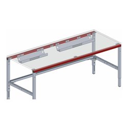 Rocholz SYSTEM FLEX Kabelwanne zur Befestigung an den Tisch-Funktionsunterzügen aus HR-Profilrohr 800x125x116 mm