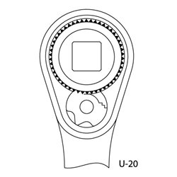 Gedore SB 3093 U-20 Umschaltknarre 3/8' 200 mm