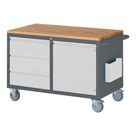 STIER Montagewagen Premium mit 3 Schubladen und 1 Flügeltür BxTxH 1145x650x795 mm