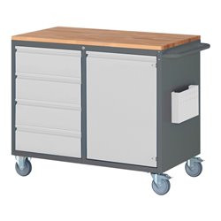 STIER Montagewagen Premium mit 4 Schubladen und 1 Flügeltür BxTxH 1145x650x975 mm