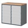 STIER Schubladenschrank Premium mit 12 Schubladen und Buchentop BxTxH 1145x650x1035 mm