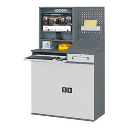 STIER Computerschrank Premium stationär BxTxH 1100x520x1770 mm