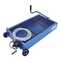 BGS Öl-Auffangwanne fahrbar 55 l Kurbel-Handpumpe