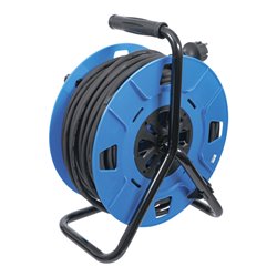 BGS Kabeltrommel 50 m 3 x 1,5 mm² 4 Steckdosen mit Verschlusskappe IP 44 3500 W