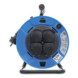 BGS Kabeltrommel 25 m 3 x 1,5 mm² 4 Steckdosen mit Verschlusskappe IP 44 3500 W