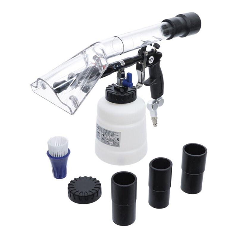 BGS Druckluft-Reinigungspistole mit Bürsten- und Saugaufsatz 7-tlg.