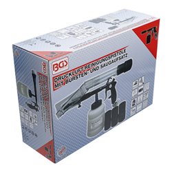 BGS Druckluft-Reinigungspistole mit Bürsten- und Saugaufsatz 7-tlg.