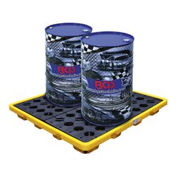BGS Öl-Auffangwanne mit Gitterrost für 4 x 200 l Fässer