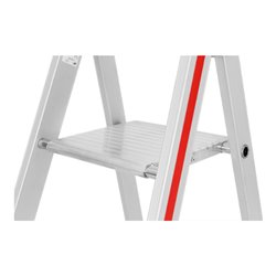 Hymer Stufenstehleiter mit Plattform, einseitig begehbar, 4 Stufen