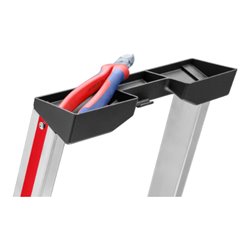 Hymer Stufenstehleiter mit Plattform, einseitig begehbar, 4 Stufen