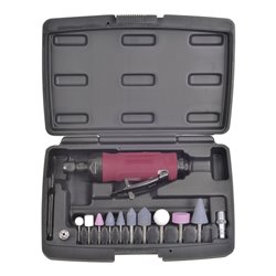 Kraftwerk 15-tlg. Druckluft-Stabschleifer-Koffer